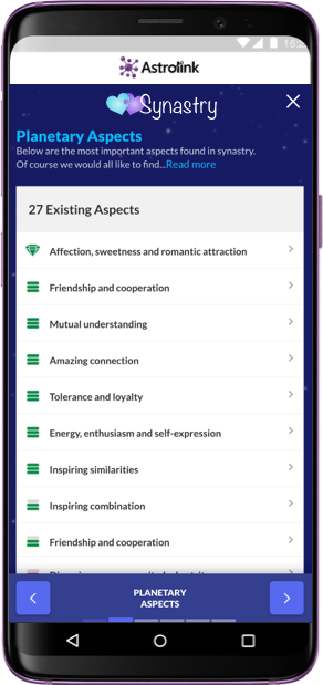 Birth chart in the Astrolink app