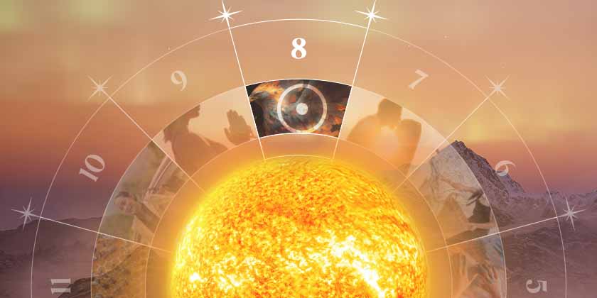 sol en la casa 8